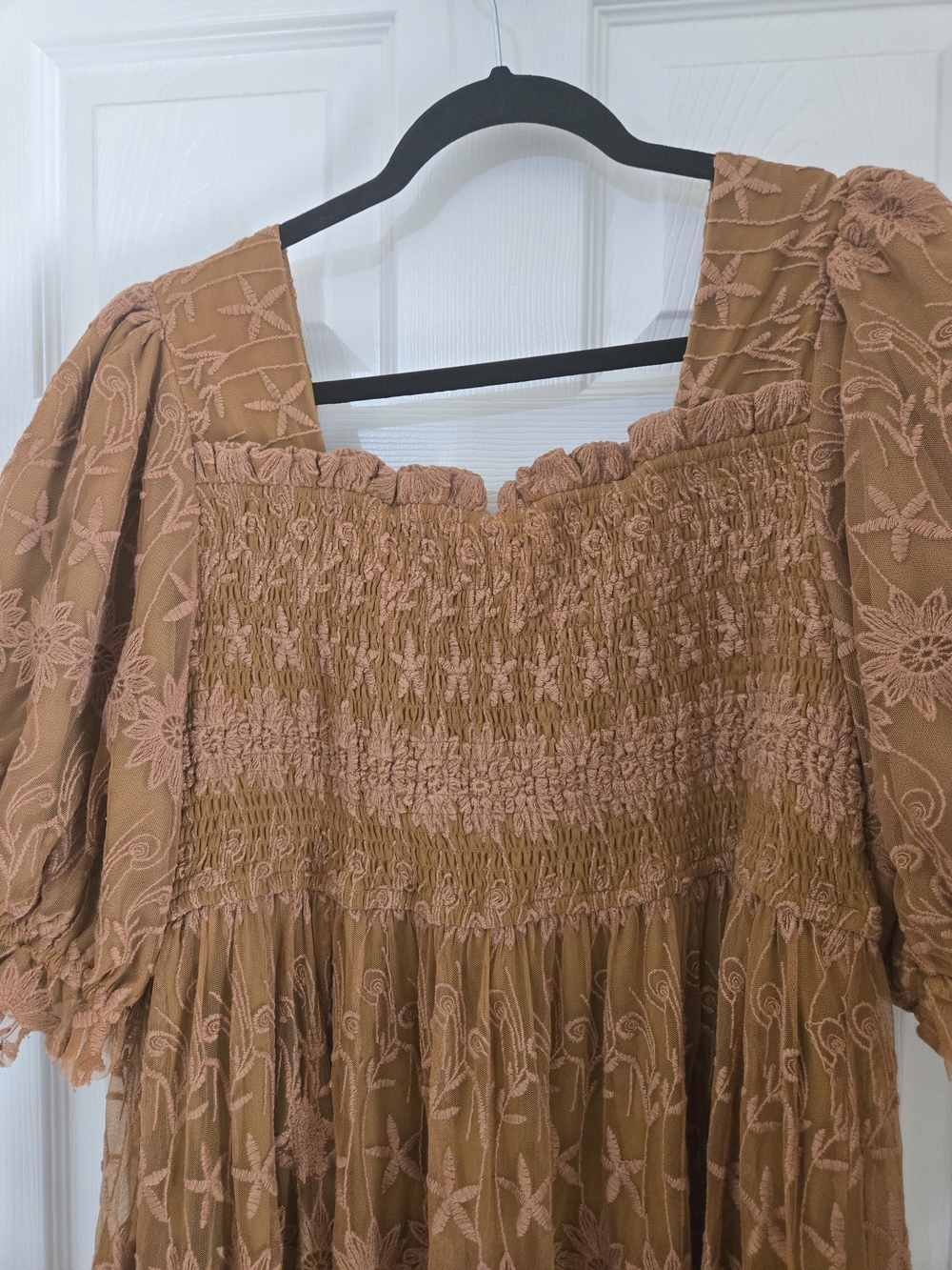 Ivy City Co Brown Lace Tiered Maxi Dress - Picture 12 of 15